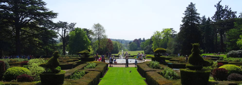 Tuin van Warwick Castle in Engeland