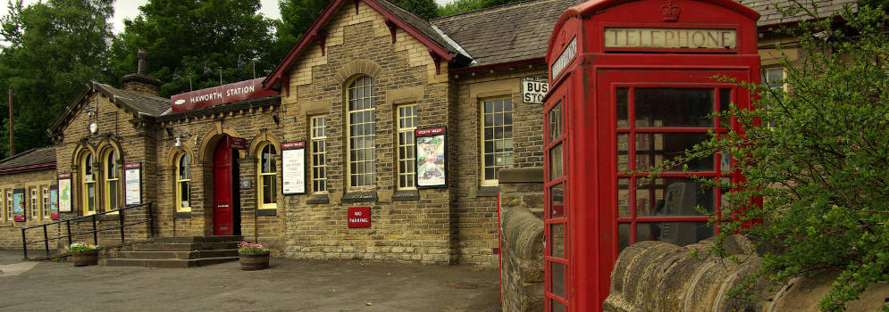 Treinstation van Haworth in West Yorkshire