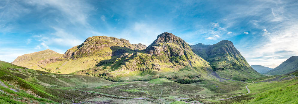Pass of Glencoe in de Highlands van Schotland