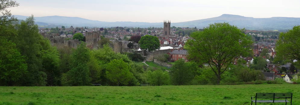 Whitcliffe Common in Ludlow, Engeland
