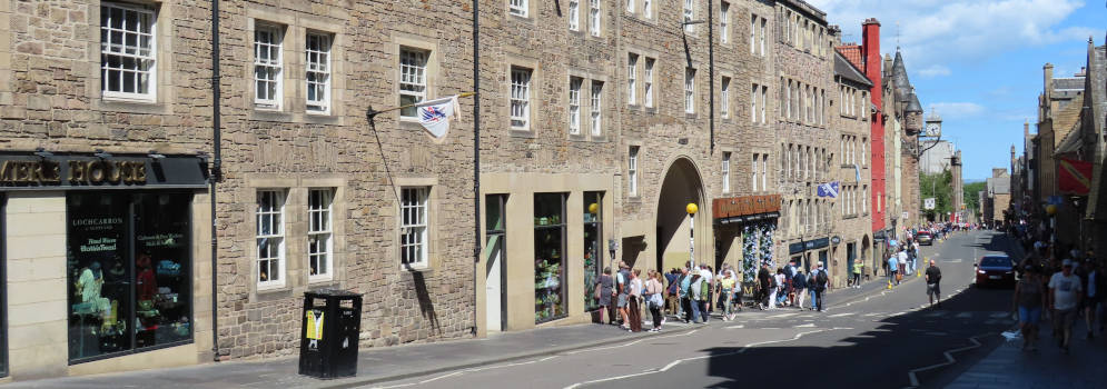 Straat in hoofdstad Edinburgh