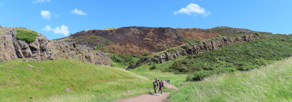 Wandelpad omhoog naar Arthur's Seat