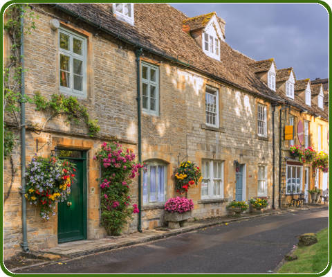 Schilderachtig straatje in Stow-on-the-Wold in the Cotswolds, Engeland