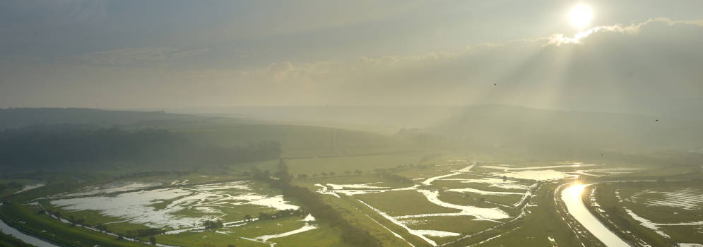 Cuckmere Valley in East Sussex, Engeland